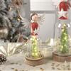 MASCAGNI CASA - Angelo Natale Metallo Oggettistica c/ Led e Cupola H 24 cm