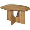 HOME DECO FACTORY, HD7388, Tavolino da caffè Contemporaneo Calypso, Design Elegante e Pratico, Portaoggetti Integrato, Ideale per Il Soggiorno, Facile Manutenzione, 80x42x60 cm, Marrone