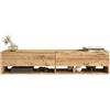 LBSIGN Mobile Tv Sospeso 140x32x30 Effetto Legno Rovere Evolution