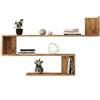 LBSIGN Mensola A Parete Design Moderno 120x145x71 Effetto Legno Rovere Wave