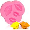 Agatige Labbra fondente torta stampo, silicone resistenza al calore cioccolato stampi stampi Candy per decorazioni da forno (rosa)