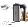 SOKANY SK-6651 Sbattitore elettrico da cucina, Sbattitore a mano con 2 fruste e 2 ganci impastatrici a 5 velocità, battitore in acciaio inox con pulsante di espulsione (SK-6651)