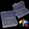 YOUNTHYE 2 Pezzi stoccaggio Scatola Bobine di Filo, Scatola Organizer per Filo da Ricamo 23,7x13,7x6,6 cm, Scatola portaoggetti in plastica Trasparente per Filo da Ricamo per 42 rocchetti di Filo