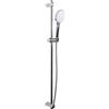 SwissWave - Kit Asta Doccia Reno 1000mm con Doccetta 3 Getti e Flessibile 1600mm - Asta Acciaio Inox - Fissaggi Murali Regolabili - Installazione Semplice e Design Moderno - Argento/Cromo