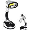 Fishtec Lampada ausiliaria ultra potente 120 lumen - Tecnologia COB - Senza filo - Inclinabile a 180° - Lampada da posare o portatile - Multiuso : ufficio, fai da te, campeggio, cantina