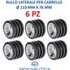 OSCULATI 6 RULLI LATERALI PER CARRELLO 110x76 mm RULLO LATERALE BARCA GOMMONE