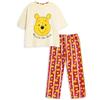 Disney Pigiama da Donna a Maniche Corte e Lunghe, Giallo e Rosso, con Motivo Winnie The Pooh | Pigiama da Notte con Design Classico | Comodo Pigiama per la casa | Merchandising