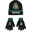 Minecraft Set berretto e guanti da ragazzo | Pacchetto invernale lavorato a maglia con grafica TNT Creeper per bambini Gamer | Cappello per personaggio da gioco taglia unica con logo