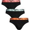 Emporio Armani Confezione da 3 Slip da Uomo, Nero/Nero/Nero, S