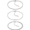 Calvin Klein Set di 3 Braccialetti da Donna Collezione CK TRIO in Acciaio Inossidabile con Cristalli - 35000796, Silver