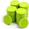 Smartdealspro Mini contatori da poker in plastica opaca, 32 mm, con scatola portaoggetti (girasole, 64 pezzi, verde chiaro)
