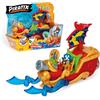 PIRATIX Adventure World Octo Fury - Polpo Pirata Nave con Poteri Nascosti. Include 1 Nave Pirata, 1 Piratix Esclusivo, 1 Accessorio, 1 Bandiera, 1 Tesoro Esclusivo e 1 proiettile