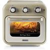 Ariete 4632 Friggitrice ad aria e forno Vintage, 1400W, 2in1, Capacità 16L, Accessori inclusi, Timer 60 minuti, Doppio vetro, Beige