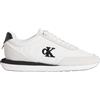Calvin Klein Donna Sneakers Running Retro Lace Up Profilo Basso, Bianco (Bright White/Black), 41