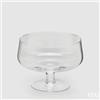 EDG Enzo De Gasperi Vaso Coppa con Piede H 18 Cm D 24,5 Cm Nida Natural Trasparente