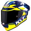 Kyt Casco Moto Integrale Racing Kyt R1R DIAMOND Blu Giallo