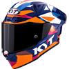 Kyt Casco Moto Integrale Racing Kyt R1R DIAMOND Blu Arancio
