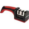 ARCOS Affilatore Professionale con Manico Ergonomico per l'Uso Manuale per Affilare e Lucidare i Coltelli. Rulli in Ceramica e Carbonio. Colore Rosso e Nero