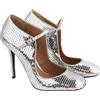 EMPORIO ARMANI X3E349 Décolleté Donna EU37 In Paillettes Argento