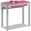ASTIMESA ala caduta tavolo da cucina, metallo, Fucsia, 90 x 50 cm, esteso 90 x 70 cm