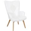 HOME DECO FACTORY, HD0060, Poltrona patchwork Helsinki bianco, patchwork, mobili, sedile, divano e poltrona, 65x100x74 cm, altezza seduta 24 cm, beige marrone