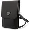 Guess PU Saffiano Triangle Logo Phone Bag Black - GUWBSATMBK, Nero