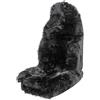 Walser coprisedile in pelle d'agnello premium Marla, coprisedile per auto in 100% pelle d'agnello con altezza lana di 5 cm, protezione in pelle d'agnello, copertura protettiva in pelliccia nero