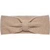 KNITAS fascia per capelli da donna a doppio strato in lana merino cashmere I fascia per capelli invernale lavorata a maglia scalda orecchie fascia larga da donna, colore beige - taglia unica