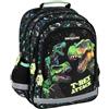 sarcia.eu Zaino scuola IRRIGIDITO per ragazzo, tre scomparti DINOSAURI, nero 36x29x11cm (Dinosauro A)