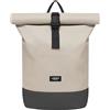 LARKSON Zaino Donna & Uomo Beige Grigio - Janne - Zaino roll-top con Scomparto per Laptop per Università, Lavoro, Viaggi e Bicicletta - Medium Backpack - Idrorepellente