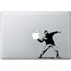 SignCutter Macbook 13, 15, Decal Sticker 17 pollici nero Banksy Fiori d'arte per computer portatile di Apple