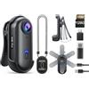 BOBLOV W4 128 GB 4K Mini Body Cam fotocamera corpo con clip girevole a 360° e clip magnetica, 90 minuti per registrazioni, facile da usare per lezioni, viaggi, passeggiate con animali domestici