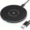 nongxiang Caricatore Rapido 15W, Piastra Ricarica Wireless, Caricatore a Induzione Superficie Antiscivolo per iPhone 16/15/14/13 & Samsung Galaxy S25/S24/S23, Cavo USB-C 1m Incluso