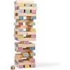 BS Toys - Torre Gigante di Figure in Legno - Gioco di Equilibrio educativo con 48 Blocchi e Dadi - Sviluppa Il Coordinamento e la Concentrazione