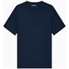 Emporio Armani T-shirt girocollo da uomo in morbido modal blu L FIT aderente, Blu, L