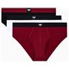 Emporio Armani Slip da Uomo Essential LOGOLABEL, Confezione da 3, Nero, L, Nero, L