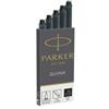 PARKER Cartucce quink permanente - nero - Parker - scatola 5 pezzi (unità vendita 1 pz.)