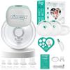 MAMASHY Plus GO - 1 Tiralatte Elettrico Indossabile Silenzioso con 6 Taglie, 2 Coppette Raccogli Latte, 5 Adattatori BPA‑Free, Allattamento Neonato, Portatile, Custodia + Accessori Inclusi