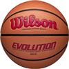 Wilson Evolution Game Ball, WTB0595XB0704 Pallone da Basket, Indoor, Cuoio Composito, Scuola Superiore, Dimensioni Ufficiali 74.9 cm, Blu