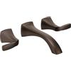 Moen Voss Oil Rubbed Bronze Two-Handle Wall Mount Bathroom Faucet Trim Kit, Valve Required, T6906ORB