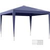 Outsunny Gazebo da Giardino 3x3 m Pieghevole e Portatile con Copertura Anti UV, Blu