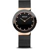 BERING Donna Analogico Quarzo Ceramic Orologio con Cinturino in Acciaio Inossidabile Cinturino e Vetro Zaffiro 11435-166