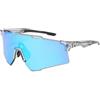 GNOLONG Trendy Ciclismo Occhiali Sport Occhiali da sole Lente con protezione UV per le donne degli uomini in esecuzione Golf (Clear Grey Blue)