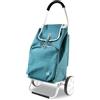Amig - Carrello della spesa a 2 ruote - Borsa regolabile - Alluminio leggero - Carico massimo 15 kg - Capacità 50 l - Dimensioni: 95 x 45,5 x 12 cm - Colore: Verde