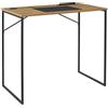 HOME DECO FACTORY, HD0486, Scrivania Moderna ed Elegante con Spazio di archiviazione ottimizzato, Facile da Montare, Versatile per Il Lavoro e Il Tempo Libero, Resistente, 90x76x50 cm, Nero/Marrone