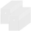 KEILEOHO 50 Cartelline Portadocumenti A6 Trasparenti in PVC, Buste con Bottone a Pressione per Documenti, Ricevute e Foto, 120 x 170 mm