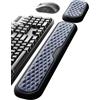VAYDEER Set Poggiapolsi per Tastiera e Mouse Ergonomico, Supporto in Memory Foam con Base Antiscivolo, Poggiapolsi Imbottito per Ufficio, Laptop, Mac e PC - Blu Scuro