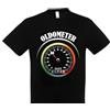 Generico T-shirt in cotone adatta come regalo a chi compie 60 anni con tachimetro auto moto (Nero, L)