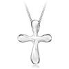 Tuscany Silver Collana regolabile in argento sterling 925 con ciondolo a croce su catena grumetta da 41-46 cm