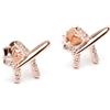 WearTravelers | Orecchini Aereo con Zirconi Luminosi a Lobo - Argento 925 | Nichel Free - Zirconi Luminosi - Gioiello Tema Viaggio - Regalo per Donna Viaggiatrice - Modello Las Vegas